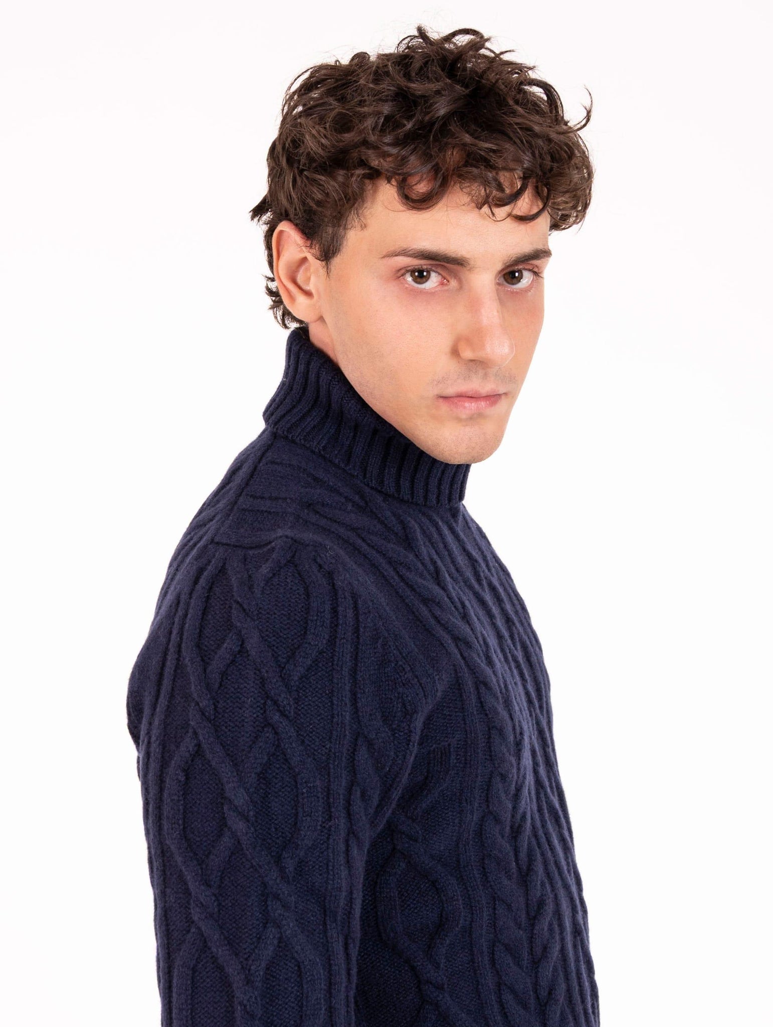 Dolcevita Luigi Gentile in Lana e Cashmere Navy LG1242-C90 Luigi Gentile