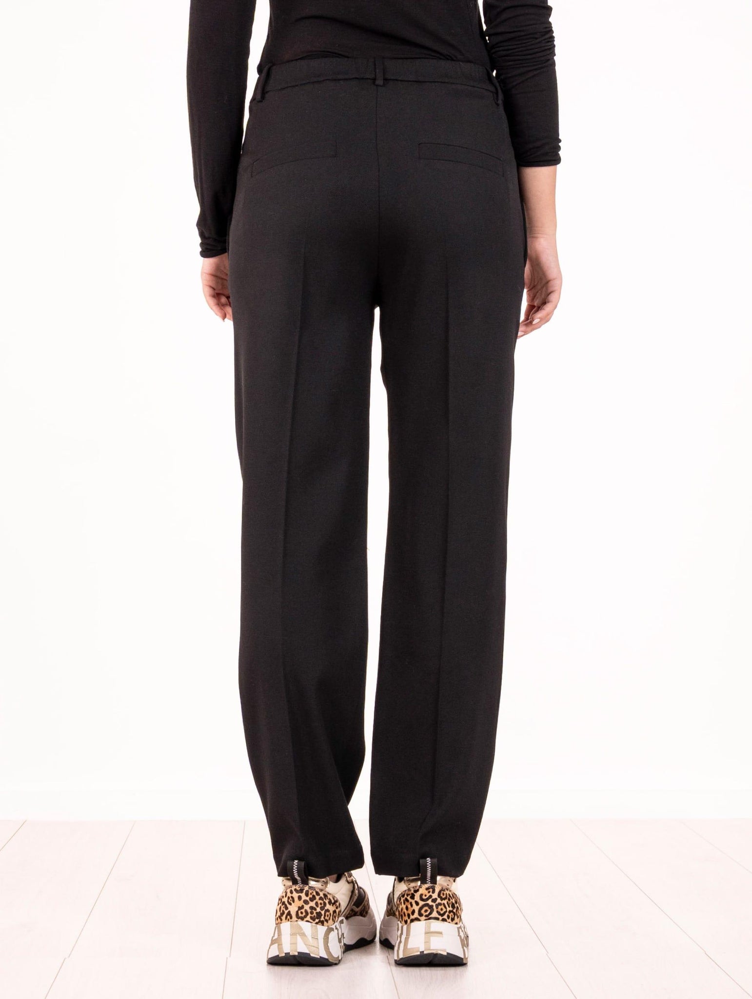 Pantalone Alysi in Drill di Pura Lana Vergine Nero 165124A5052NE Alysi