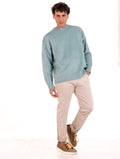 Eleventy Milano Platinum Denim in Sand Stretch Cotton