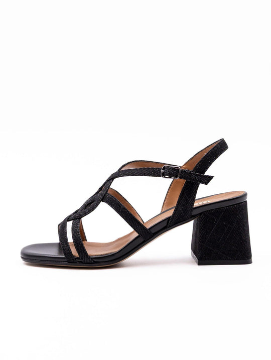 Sandali Lara May Lurex Nero