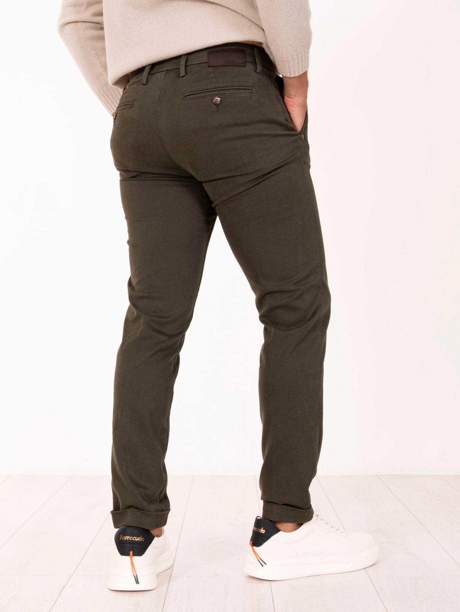 Pantalone Re-Hash in Cotone e Tencel Oliva P2492417JM1320 Re-Hash