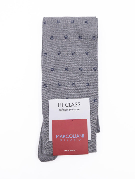 Marcoliani Milano Hi Class Socken aus Modal und Kaschmir Grau