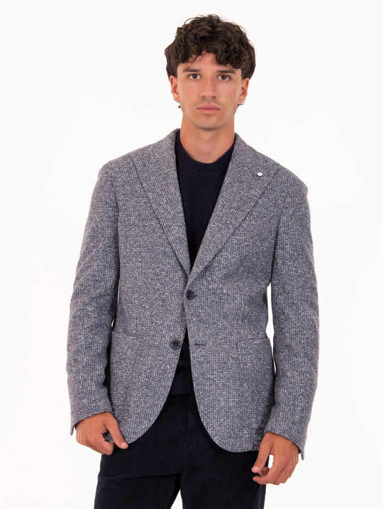 Jacke L.B.M. 1911 aus Jersey und reiner Wolle Indigo