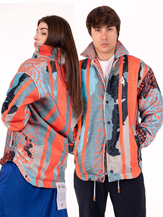 Giacca Ajcxs Al Ain in Velluto Multicolor