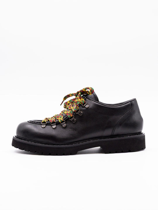 Merano Calf Derby Shoes in Black Leather