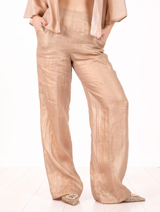 Pantalone Alessia Santi in Lino Oro