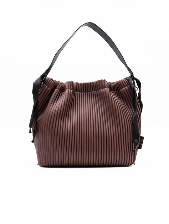 Borsa Zaino Fri-Yay Plissè Marrone