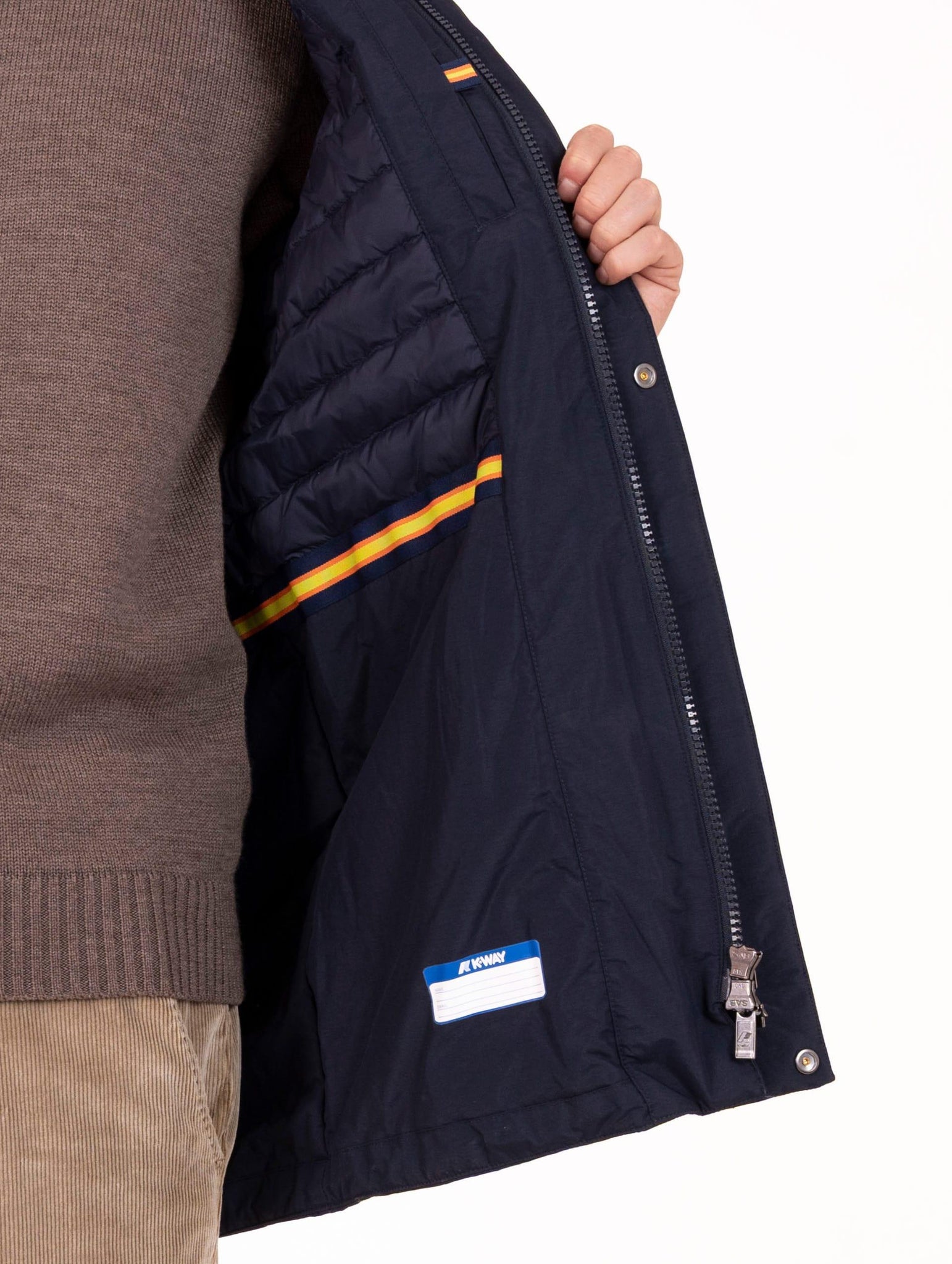 Impermeabile Benny K-Way in Nylon Riciclato Blu K31355WK89 K-Way