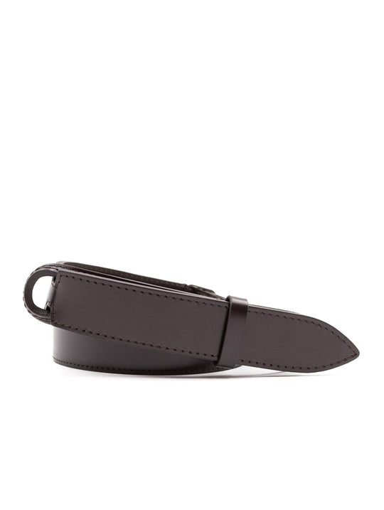 Gürtel Nobuckle Orciani aus Leder Blade Code Dunkelbraun