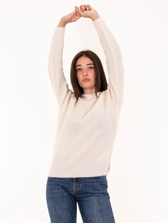 Pull Clarisse K-Way in Misto Lana Melange Panna