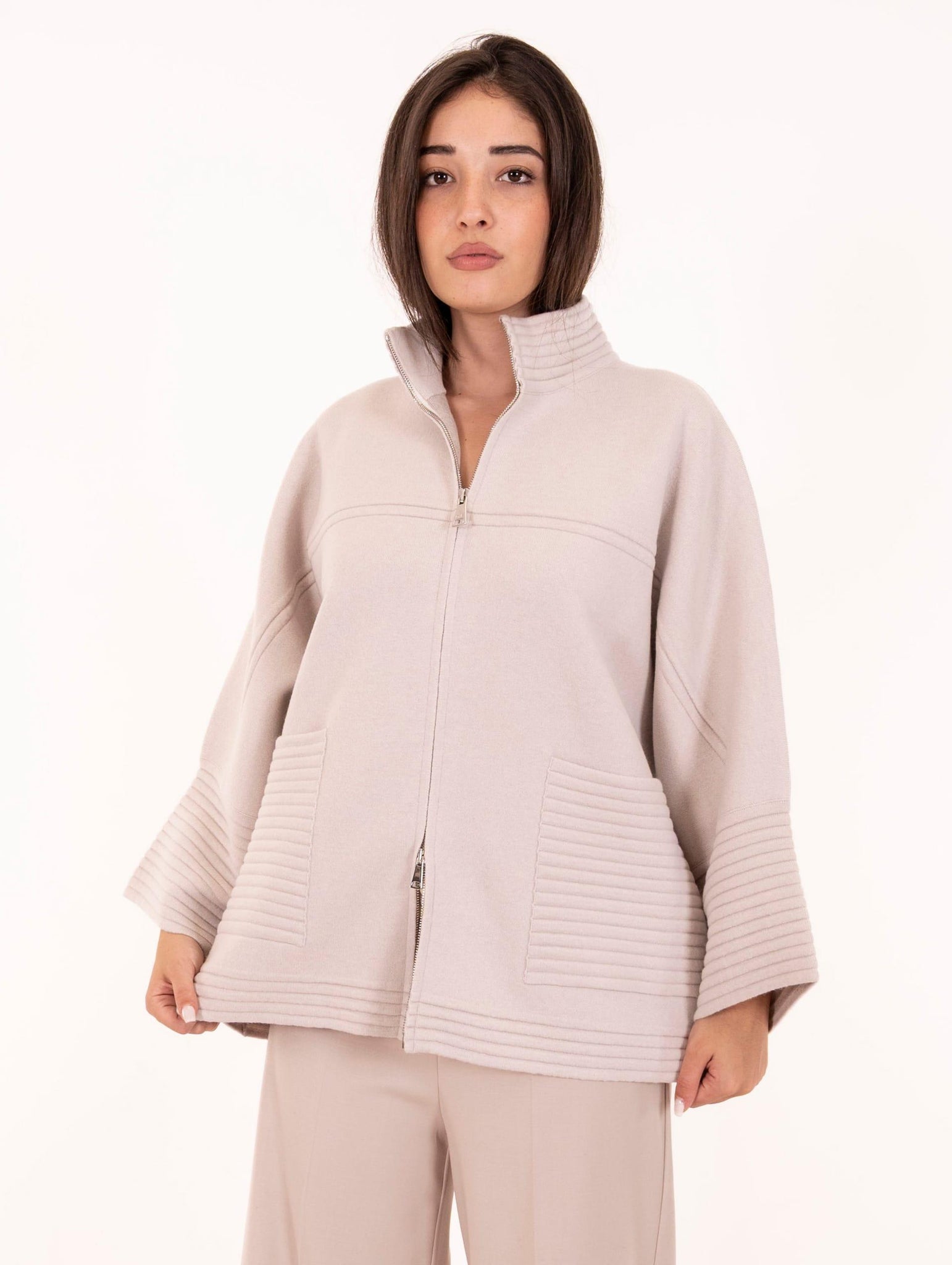 Cappa D.Exterior in Lana Cachemire Double Gesso 611317GESS D.EXTERIOR