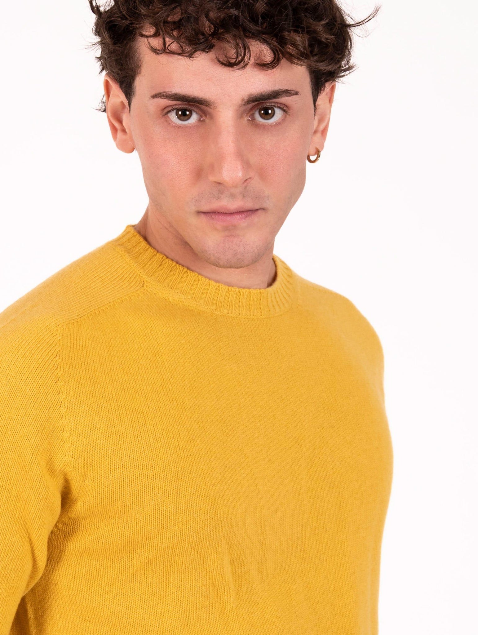 Girocollo Zanieri in Lana Cashmere Giallo CG-GRU-35012806 Zanieri