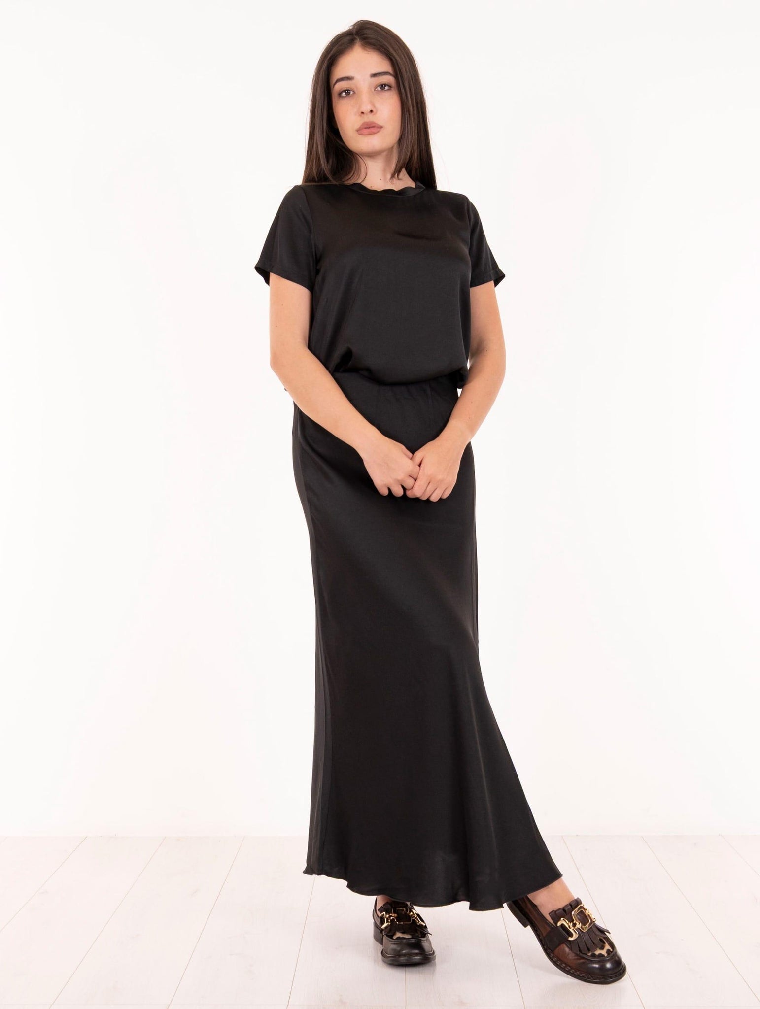 T-shirt Daniele Fiesoli in Viscosa Stretch Nero 326713 Daniele Fiesoli