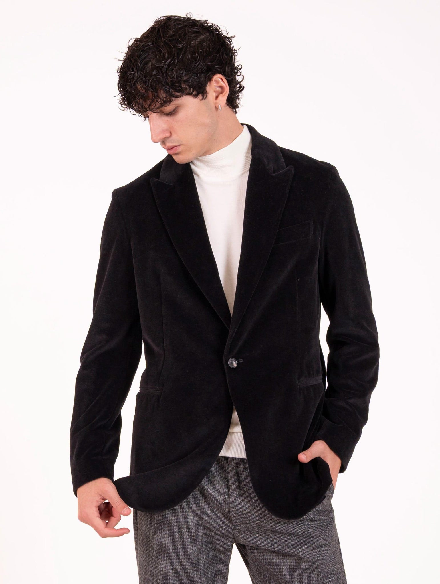 Giacca Circolo 1901 in Velluto Nera CN4972G007 Circolo 1901