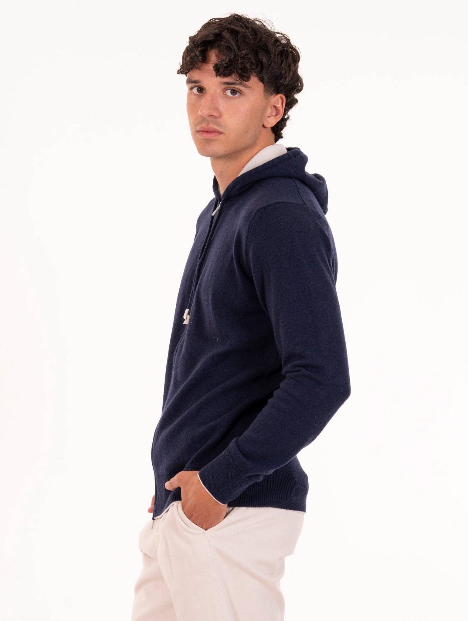 Felpa Eleventy Milano Platinum in Cashmere Blu X76MAGK33MAG0K01911-02 Eleventy Milano