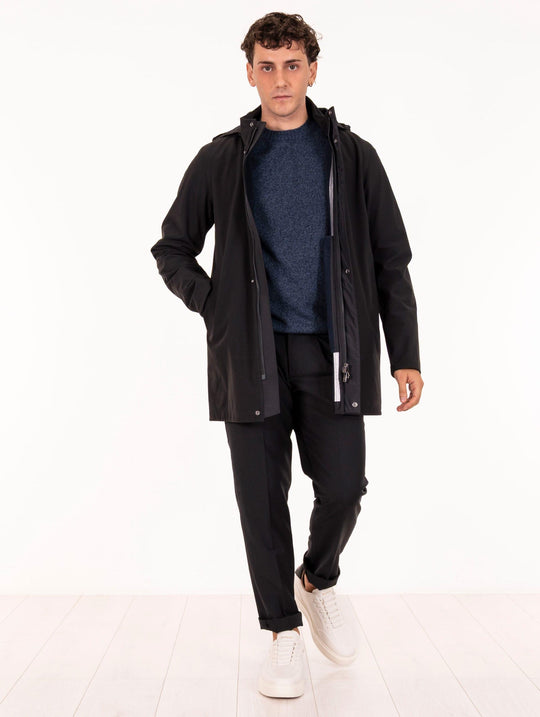 Parka Duke K-Way in Tessuto Tecnico Blu