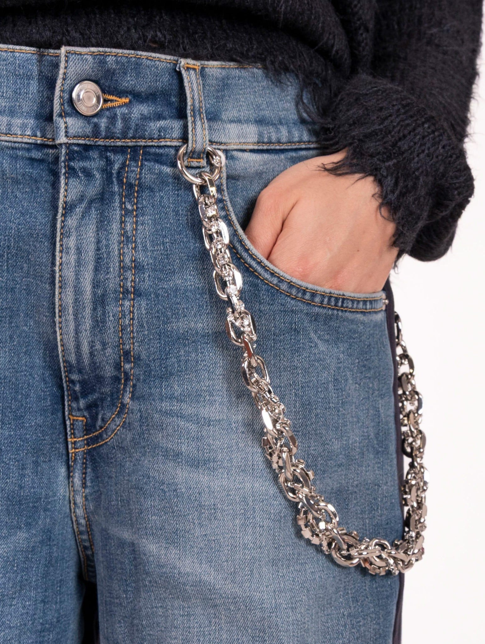 Jeans Circus Hotel Doppiotessuto con Catena di Strass H5WY35N07D1 Circus Hotel