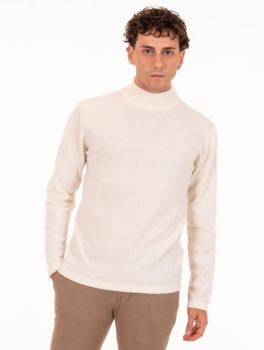 Rollkragenpullover Daniele Fiesoli aus extrafeiner Merinowolle und Kaschmir Wolke