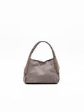 Borsa Kura Campomaggi con Borchie in Pelle Cemento