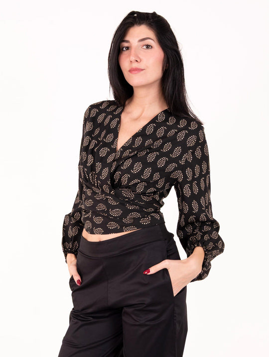Blusa Beatrice Four Stroke in Viscosa Nera