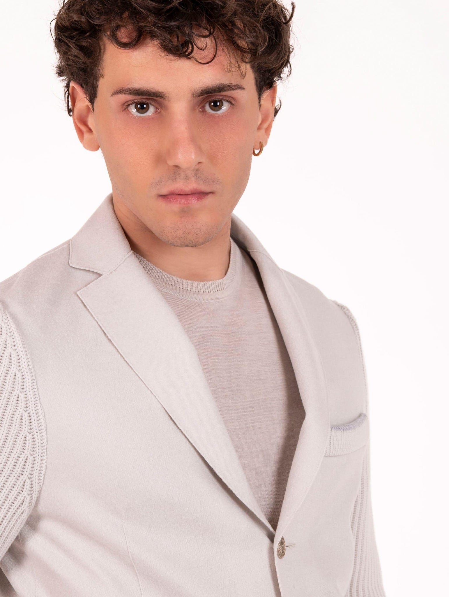 Giacca Eleventy Milano Bimaterica Ecru L75GIAL07BOTTES0L23502-13 Eleventy Milano