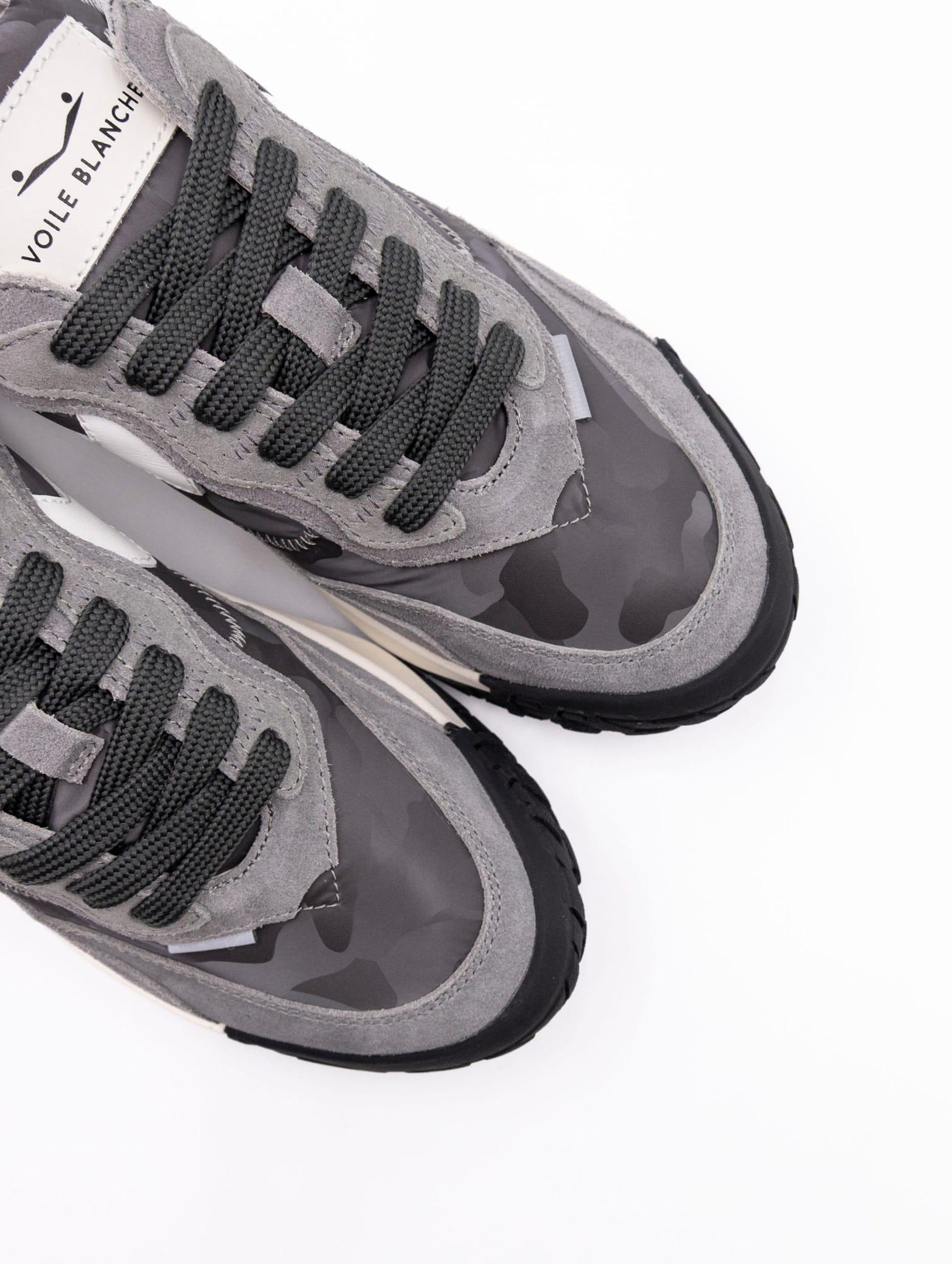 Sneakers Club Act Voile Blanche in Suede e Nylon Piombo e Argento CLUBACTWLEADSILVER Voile Blanche