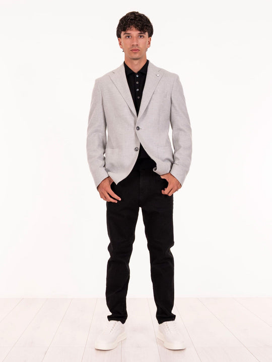 L.B.M. 1911 Jacket in Grey Melange Cotton