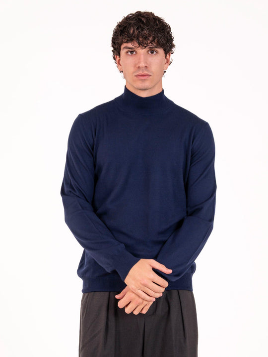 Lupetto Zanieri in Lana Merycash Bluette