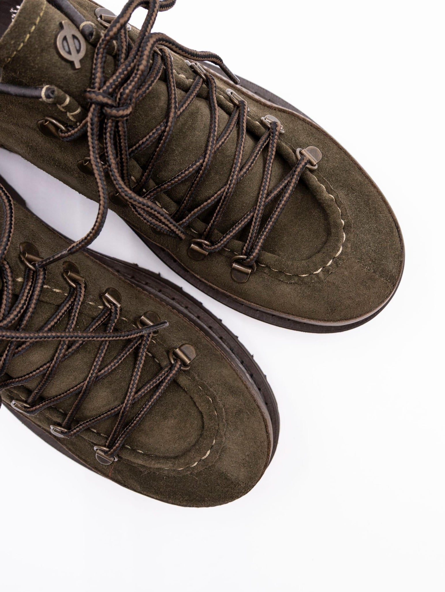 Stringata Merano Low Kjore Project in Suede Oliva MERANOSMELLOLIVE Kjore Project