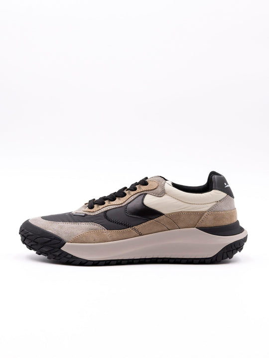 Club Act Voile Blanche Sneakers in Suede and Nylon Gray and Beige