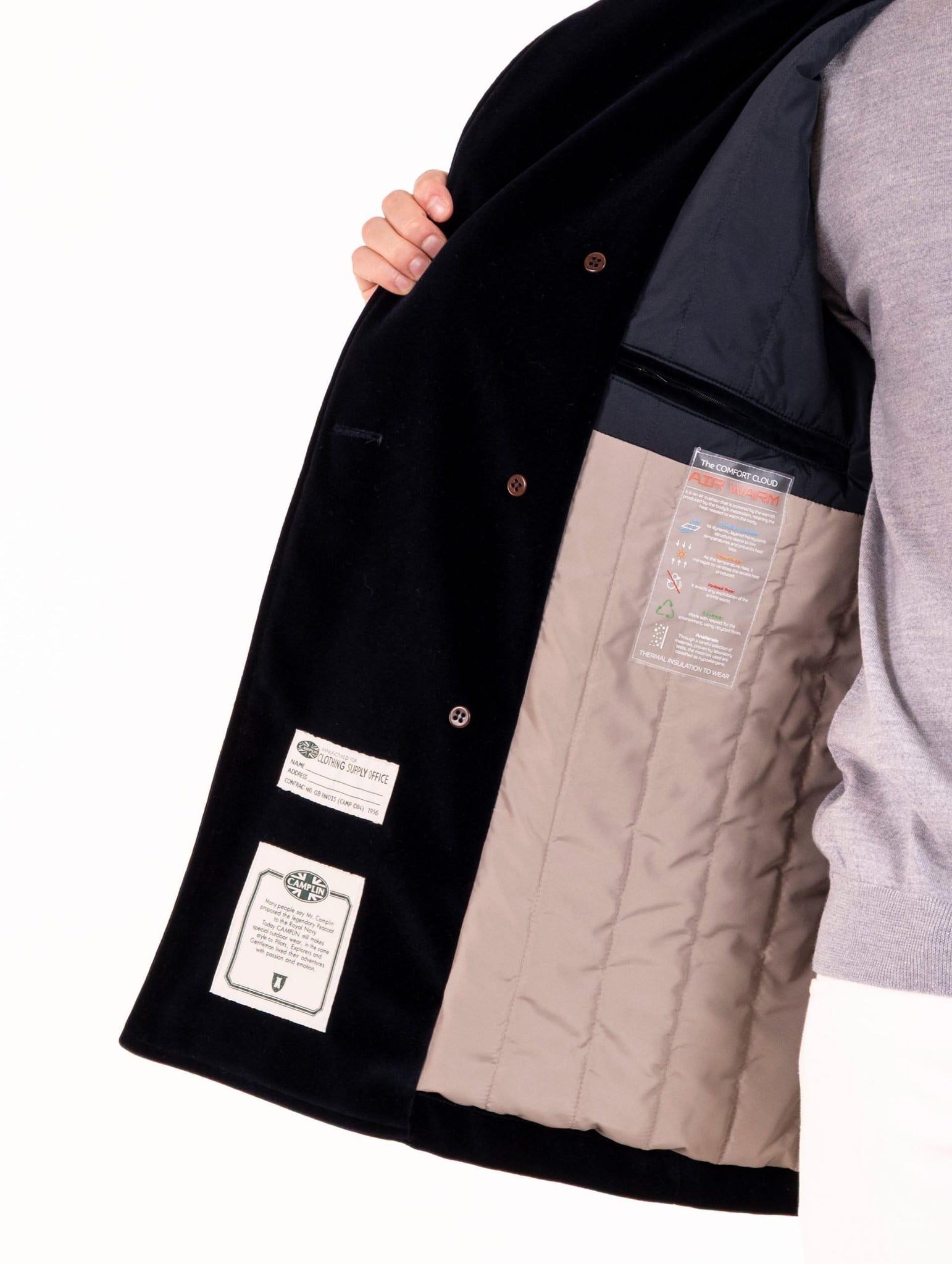 Peacot Camplin in Velluto Blu ISLAND-VLBN Camplin