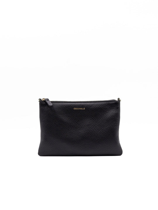 Black Leather Coccinelle Best Crossbody Mini Pochette