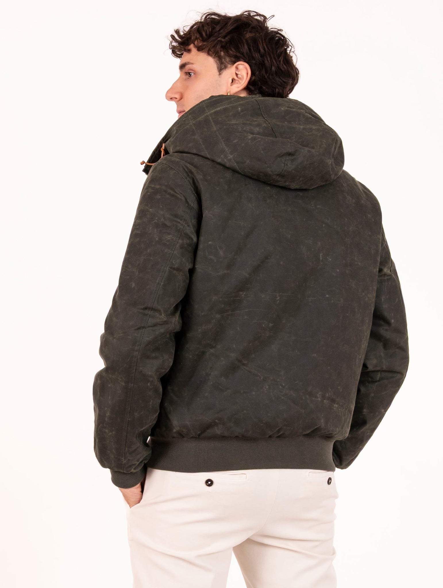 Bomber Manifattura Ceccarelli in Cotone Idrorepellente Verde 7082-WXDARKGREEN Manifattura Ceccarelli