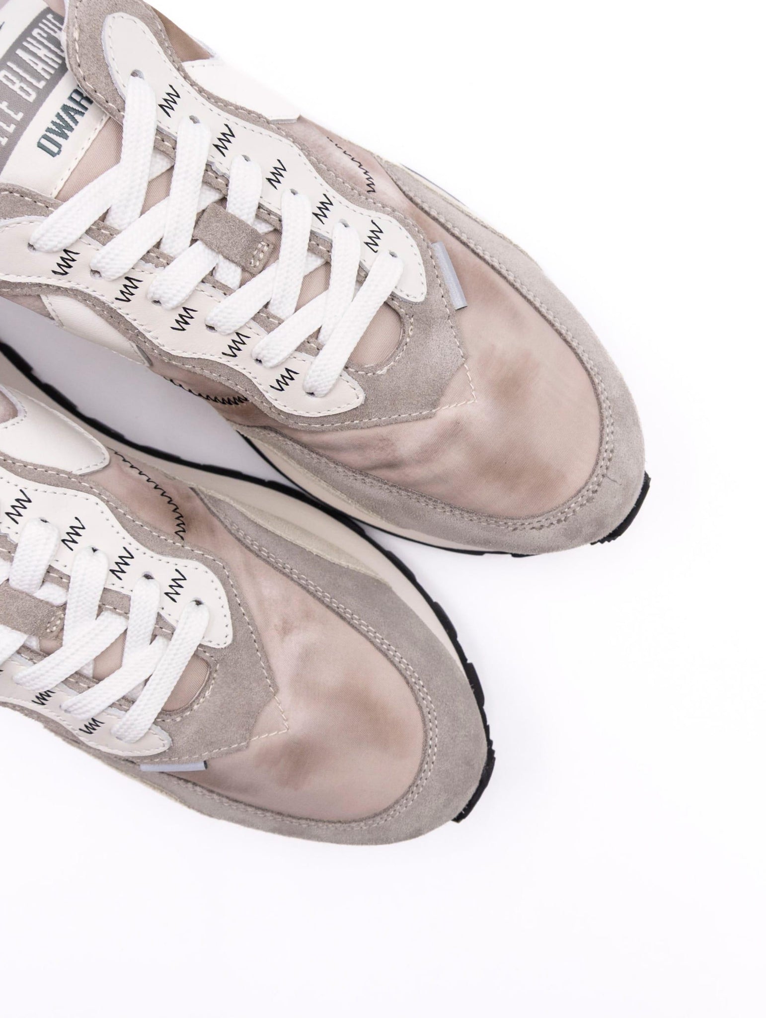 Sneakers Qwark Hype Man Voile Blanche Grigio e Beige QWARKHYPEMANSUEDE/NYLON Voile Blanche