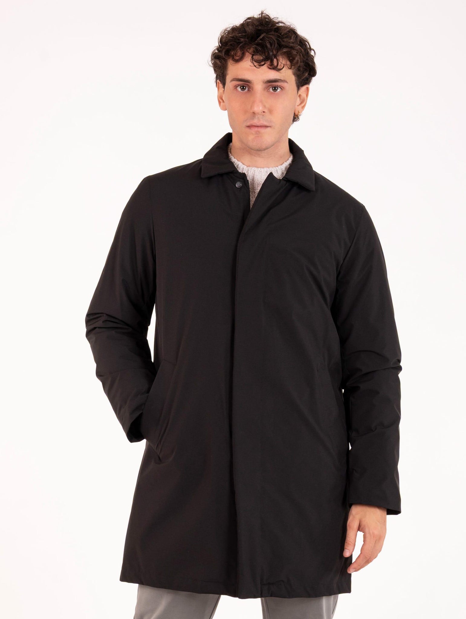 Giubbotto Benson AT.P.CO. in Tessuto Tecnico Nero BENSON44N053999 AT.P.CO