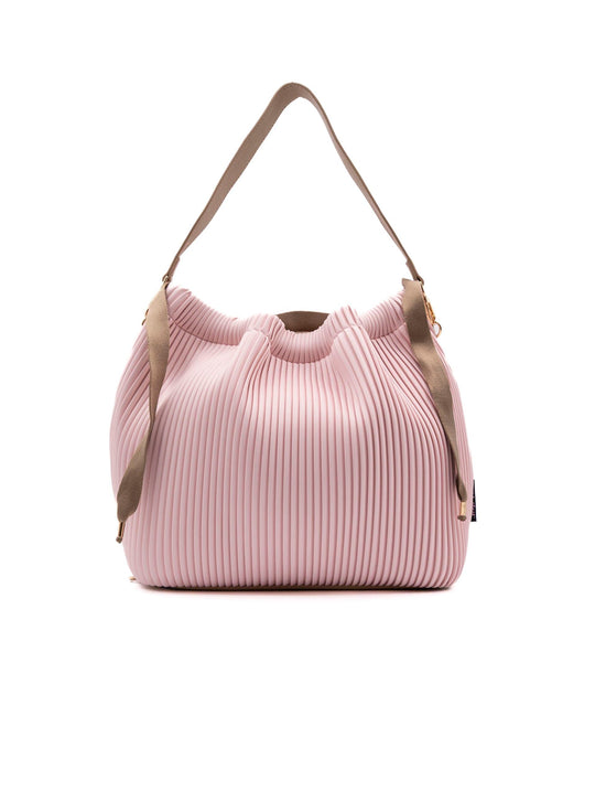 Borsa Zaino Fri-Yay in Eco Pelle Plissè Rosa