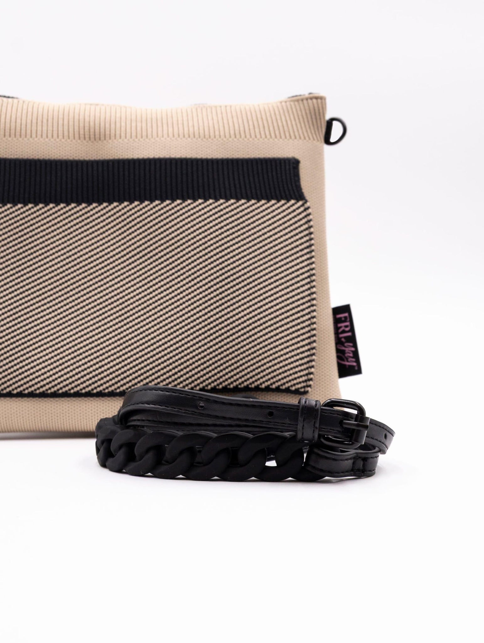 Pochette Fri-yay in Maglia Beige e Nero ERP_1230POCKET Fri-Yay
