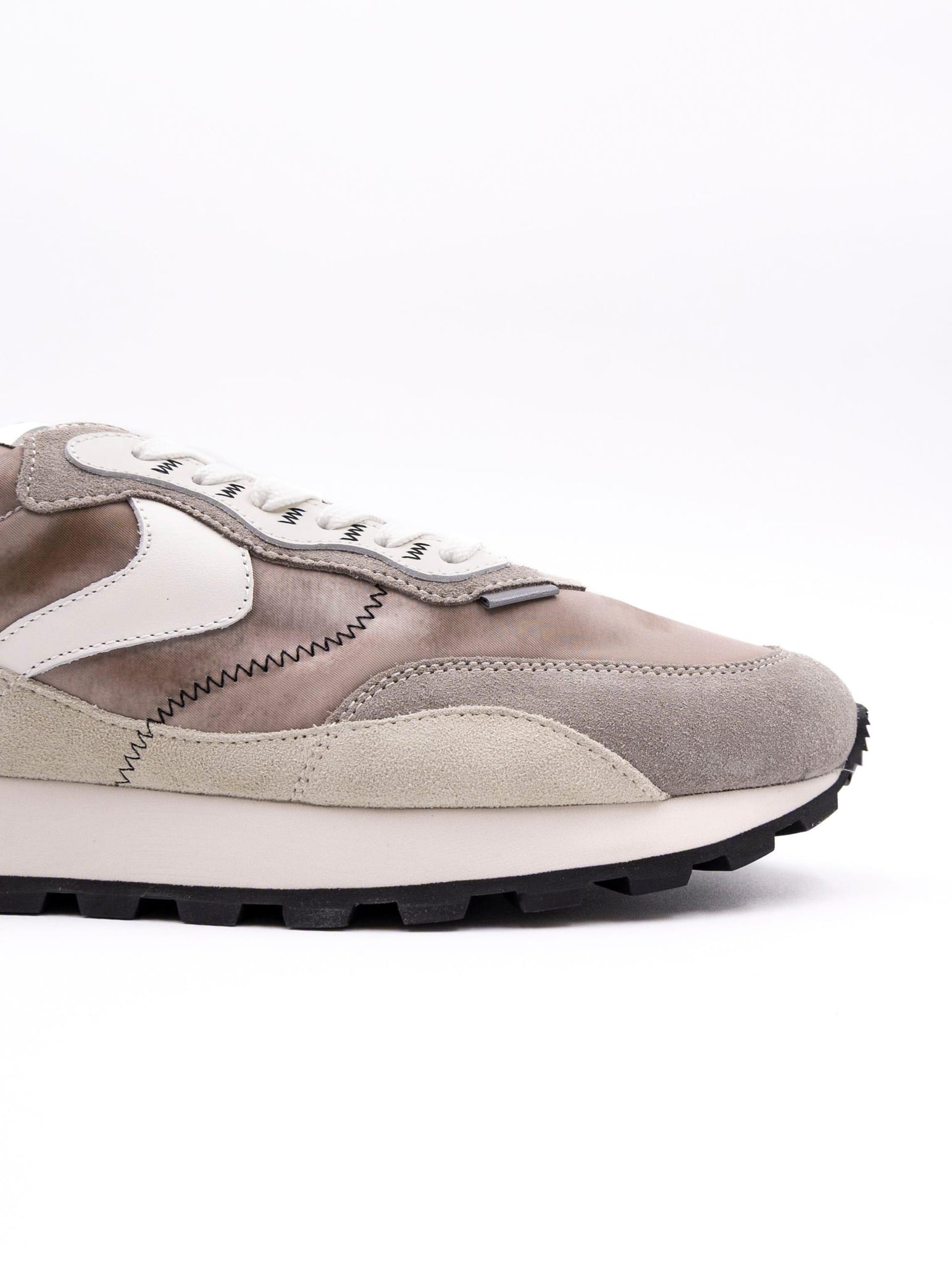 Sneakers Qwark Hype Man Voile Blanche Grigio e Beige QWARKHYPEMANSUEDE/NYLON Voile Blanche