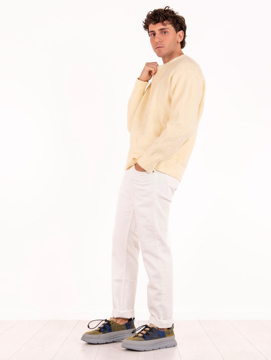 Maglia Roberto Collina in Misto Cotone Giallo