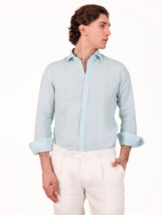 Bluse Caliban aus Minz-Leinen