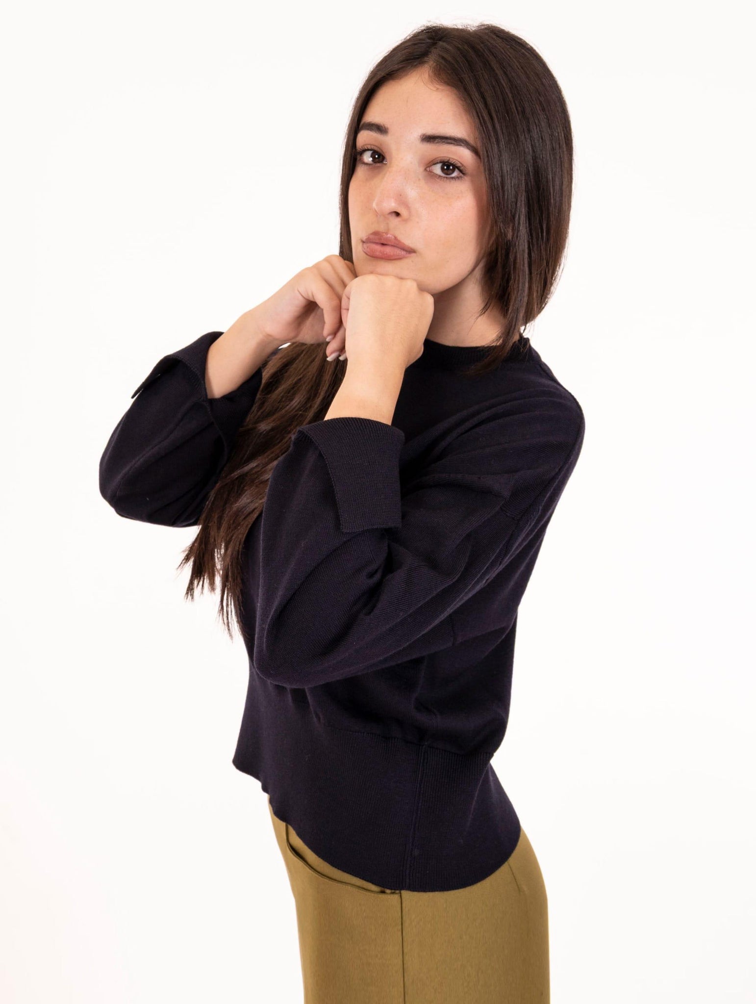 Maglia Daniele Fiesoli in Lana Merinos Extrafine Notte 310223 Daniele Fiesoli