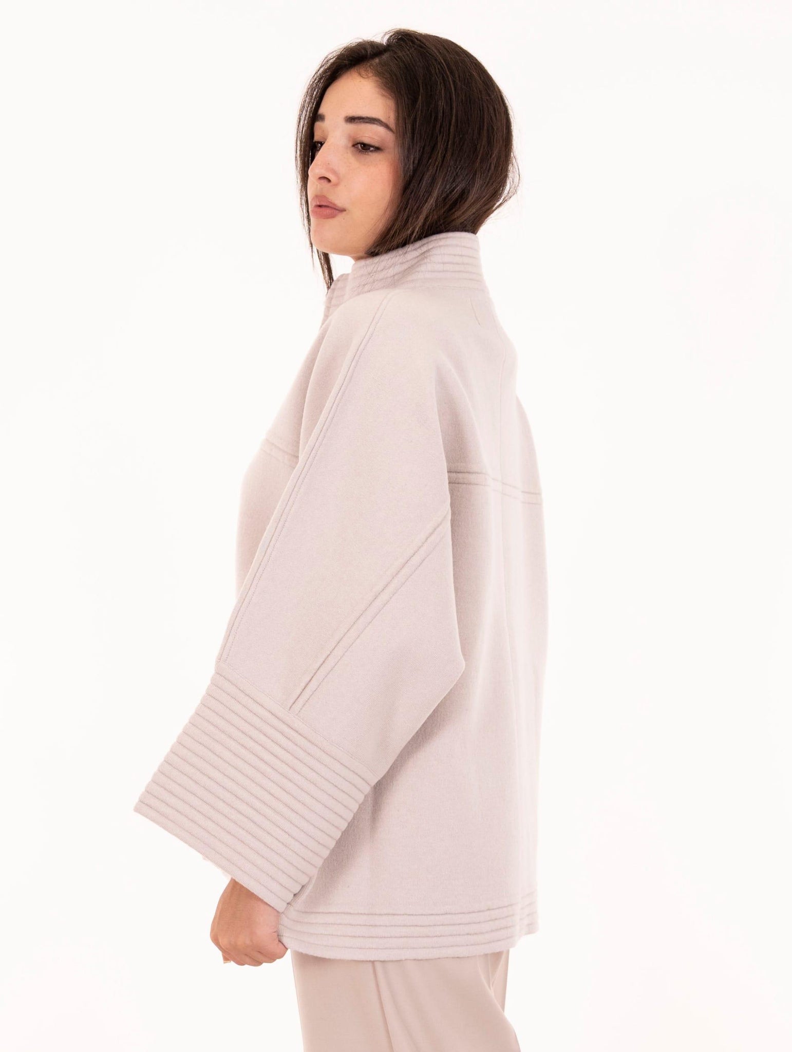 Cappa D.Exterior in Lana Cachemire Double Gesso 611317GESS D.EXTERIOR