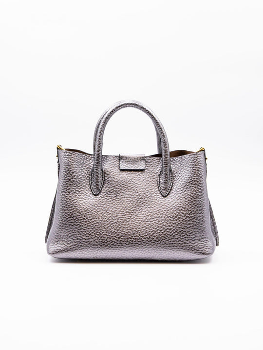Borsa Aretha Gianni Chiarini in Pelle Martellata Acciaio