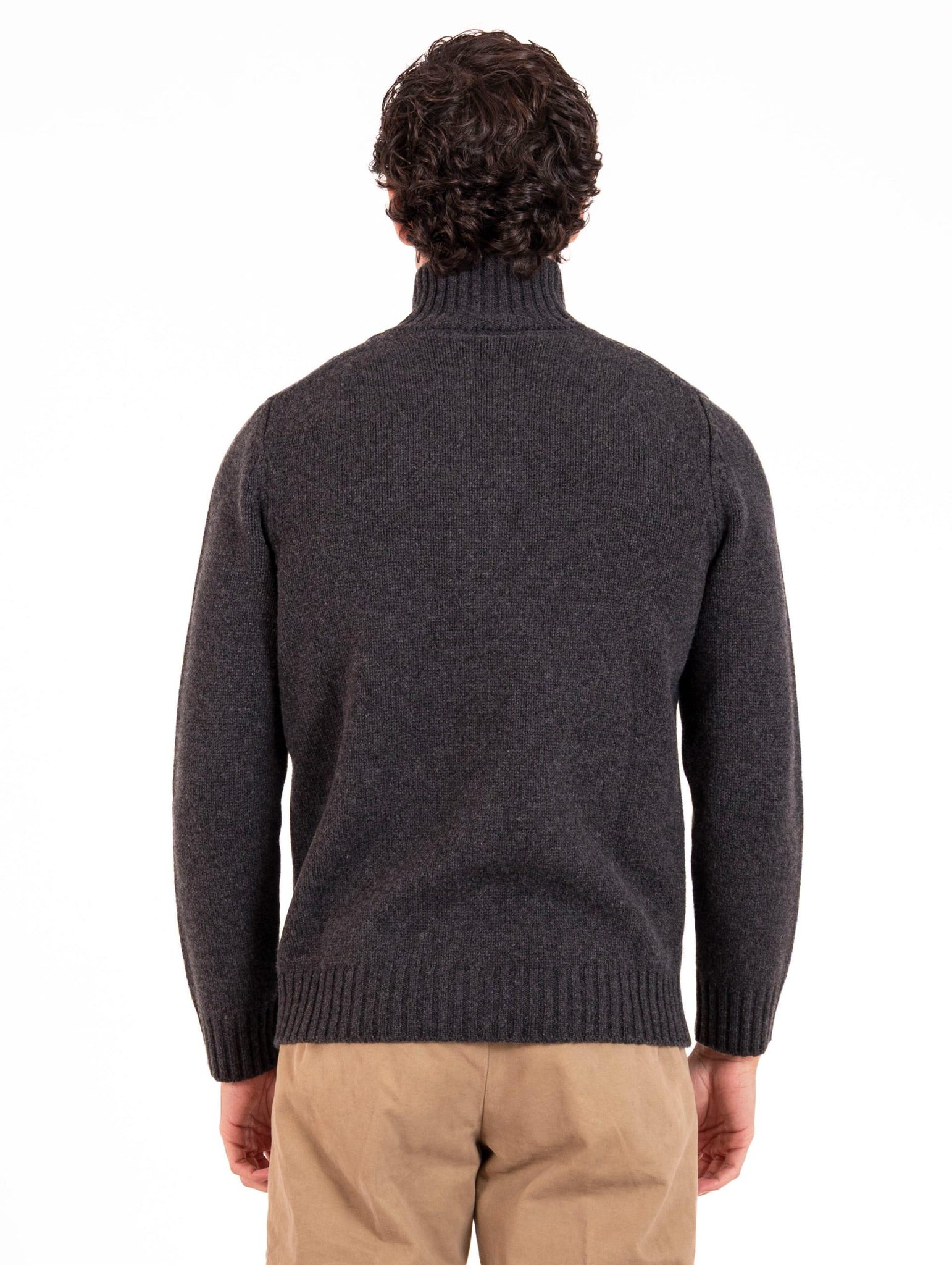 Cardigan Luigi Gentile in Lana e Cashmere Antracite LG123807 Luigi Gentile