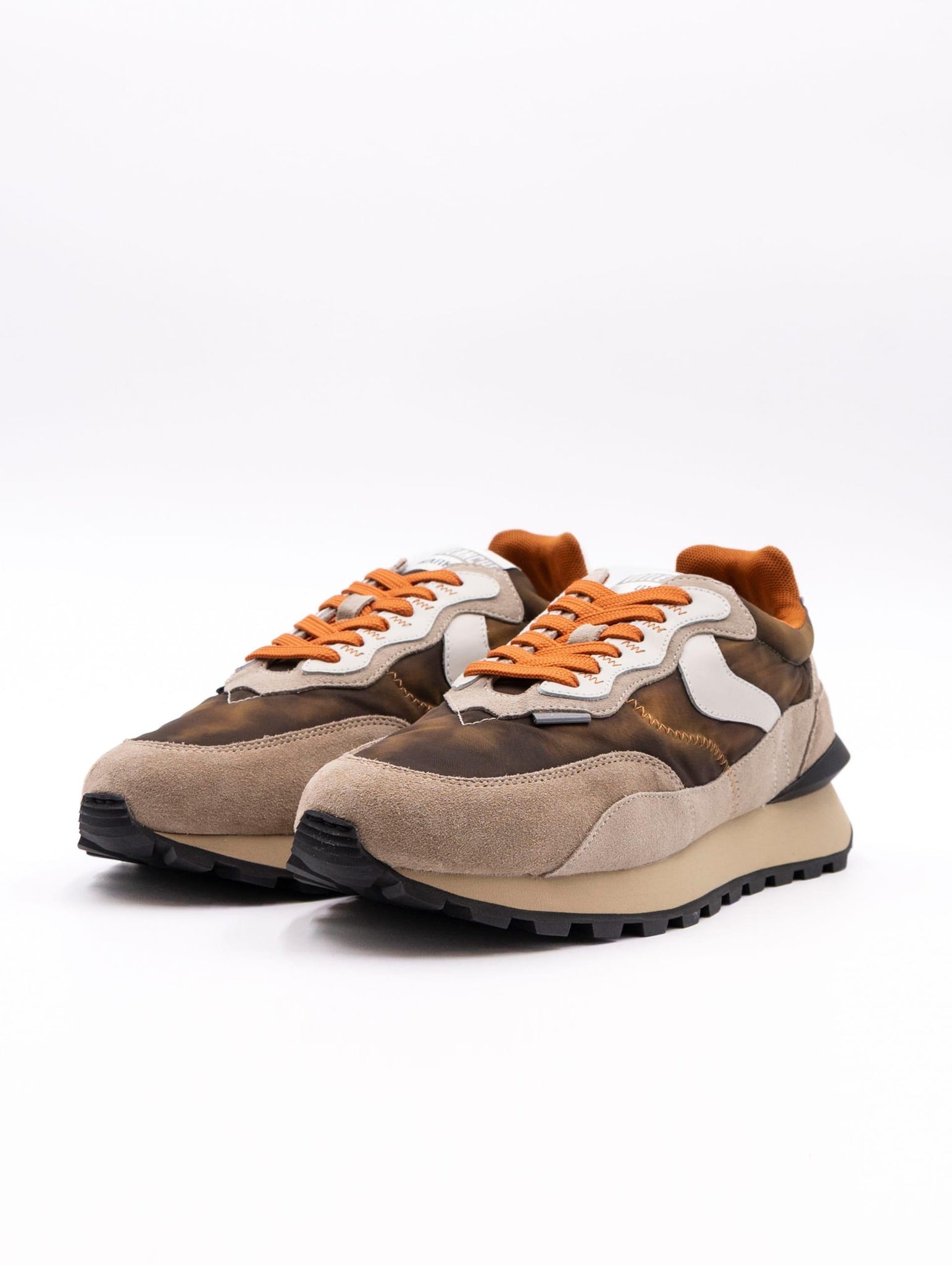 Sneakers Qwark Hype Man Voile Blanche Beige e Marrone QWARKHYPEMANSUEDE/NYLONVINTAGE Voile Blanche