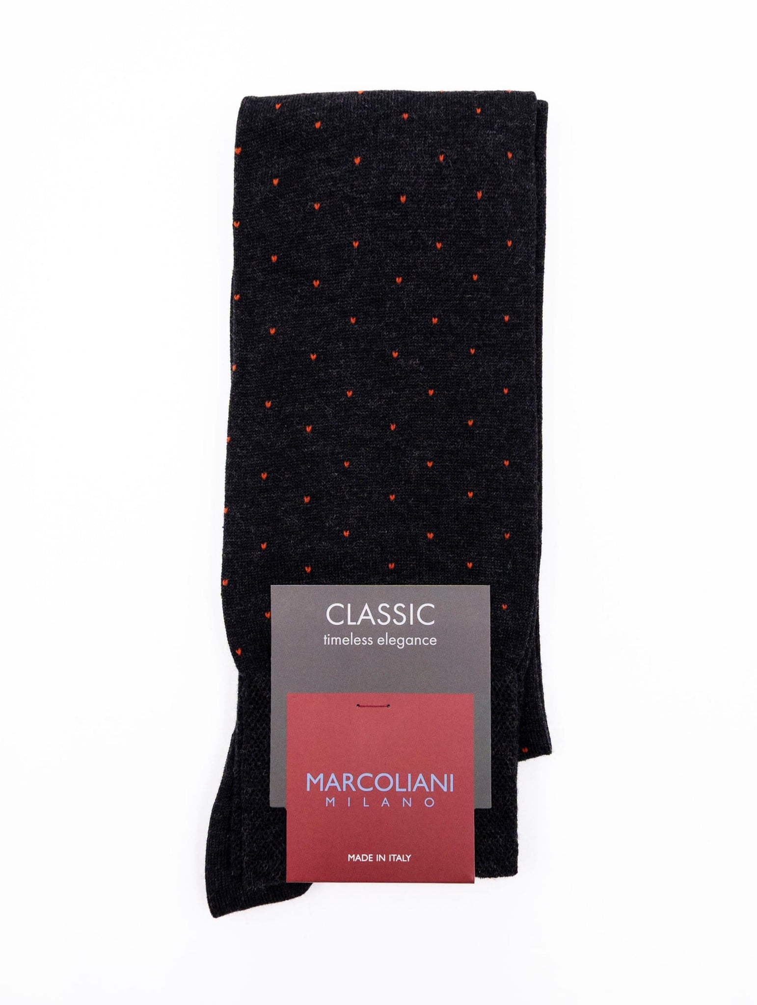 Calzini Marcoliani Milano Classic in Pima Cotton Antracite e Arancio MAR2772Z57 Marcoliani Milano