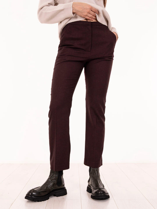 Alysi Flare Pants in Grape Flannel
