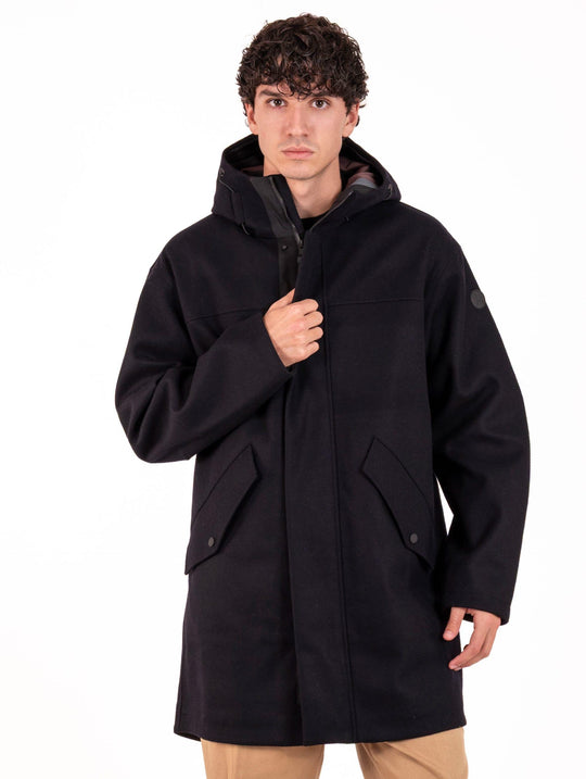 Parka Hime People of Shibuya in Lana e Cashmere Blu