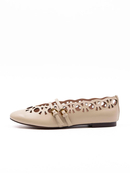 Ballerina Risako Coccinelle in Pelle Sabbia
