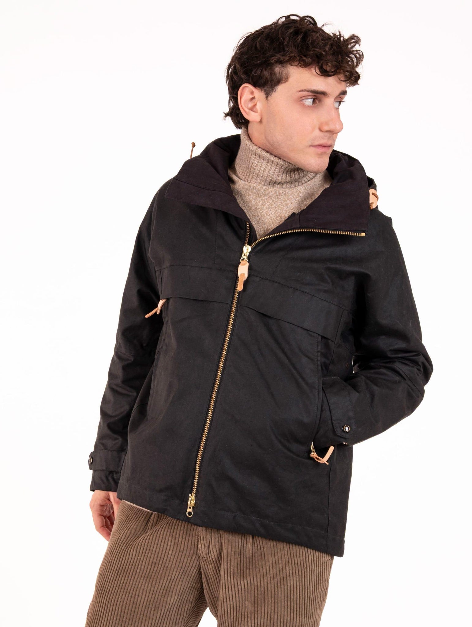 Giubbotto Manifattura Ceccarelli in Cotone Idrorepellente Nero W7085-WXBLACK Manifattura Ceccarelli